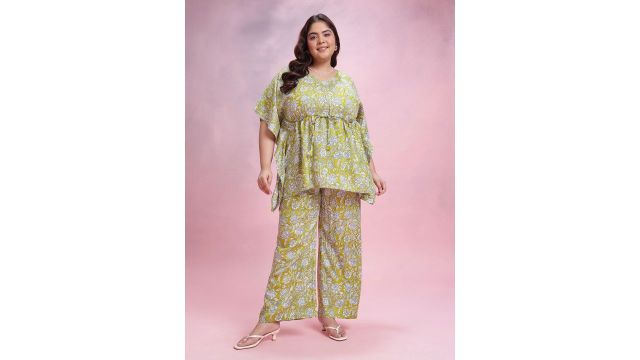 Dressberry Curve Plus Size Printed Co-Ords