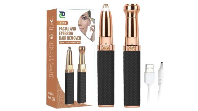 Eyebrow Trimmer And Facial Epilator With Ring Light