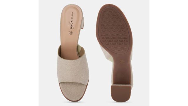 FOREVER GLAM Gold Solid Formal Women Sandals