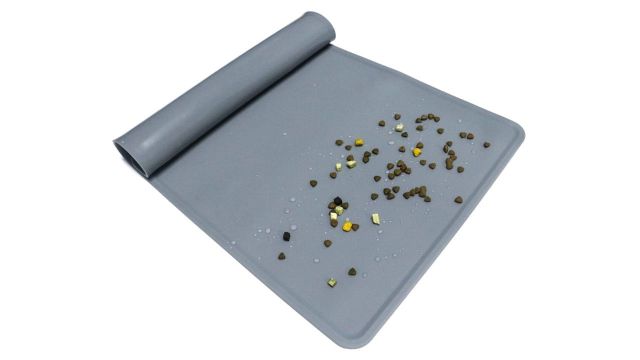 Grey Silicone Pet Feeding Mat