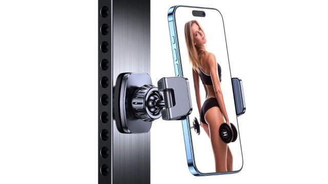 Gym Magnetic Phone Holder for Fitness Tracking