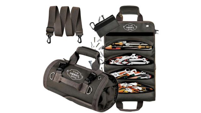 HennyBags Waxed Oxford Tool Roll Up Bag