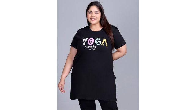 IN Love Women Plus Size Printed Cotton Lounge Tshirts