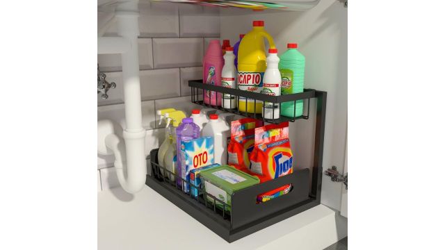 INOVERA L-Shaped Kitchen Under Sink Organiser