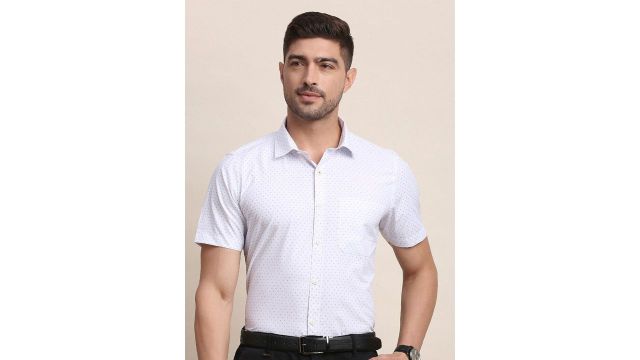 INVICTUS Original Slim Fit Micro Ditsy Printed Formal Shirt