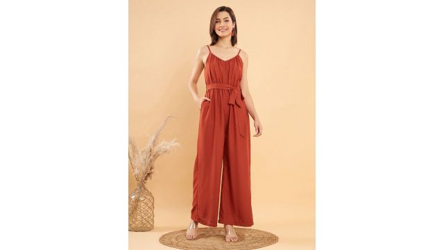 KASSUALLY Strappy Belted Jumpsuit