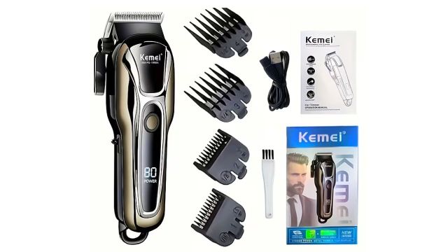 KM-PG1990A Professional Cordless Men's Electric Hair Clipper