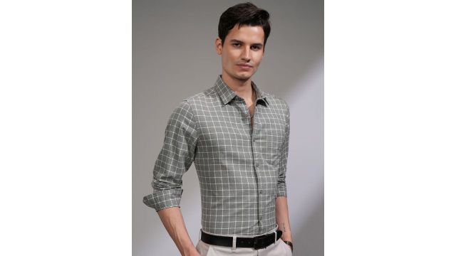 Ketch Men Checked Slim Fit Shirt