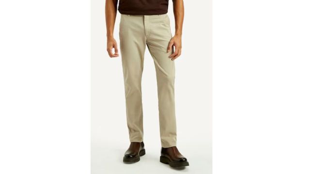 LEVIS Beige Solid Full Length Casual Men Slim Fit Chinos