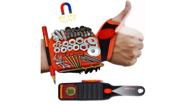 MEBTOOLS Magnetic Wristbands with Flashlight