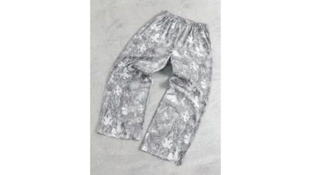 Manfinity Dauomo Men's Branch Print Elastic Waist Wide Leg Loose Sweatpants