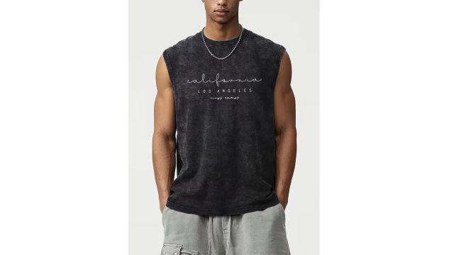 Men’s Los Angeles Pattern Print Sleeveless Vest