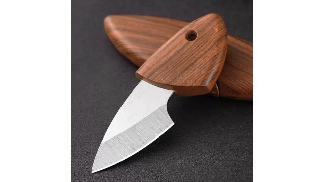 Mini Pocket Knife with Wooden Handle