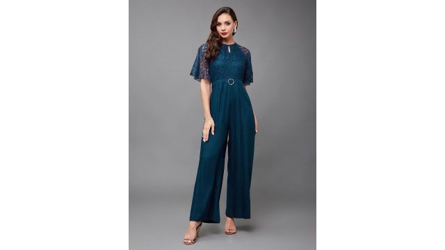 Miss Chase Self Design Basic Jumpsuit