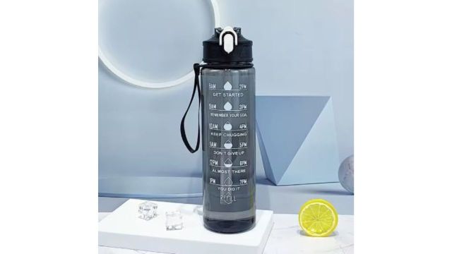 Motivational Water Bottle With Time Markers