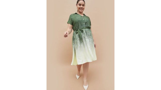 Nexus by Lifestyle Women Printed Shirt Collar Plus Size Shirt Dress