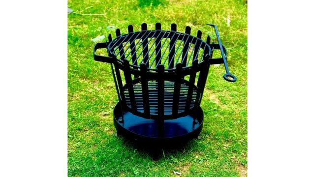 Outdoor Fire Pit Basket with Grill