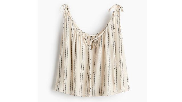 Oversized tie-strap top