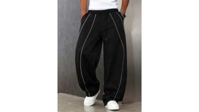 PAVTROS Men's Casual Loose Patchwork Sweatpants