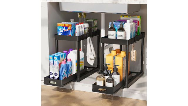 POUGNY 2 Pack Pull-Out Storage Organisers