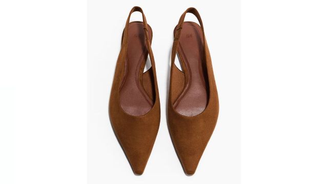 Pointed slingbacks
