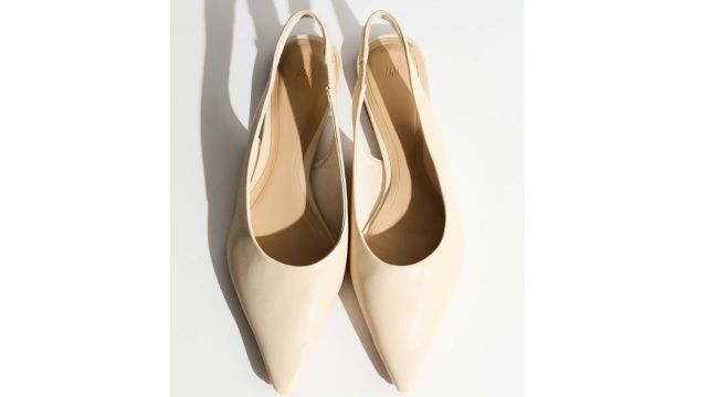 Pointed slingbacks
