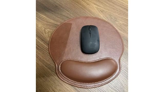 Premium Faux Leather Ergonomic Mouse Pad