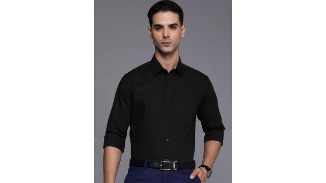 Raymond Pure Cotton Slim Fit Cutaway Collar Formal Shirt