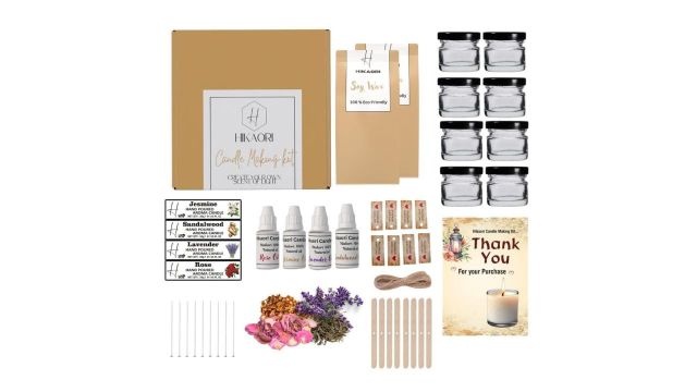 Regular Candle Making Kit With Glass Jars