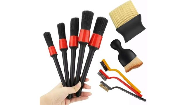 SWAMINE 10pcs Auto Car Detailing Brush Set