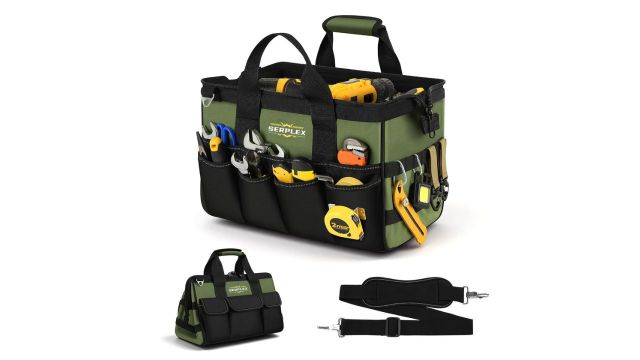 Serplex 16-Inch 20-Pocket Heavy Duty Tool Bag