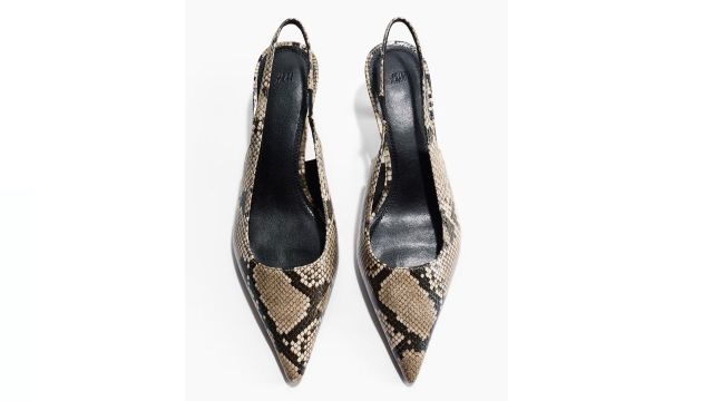 Slingback court shoes