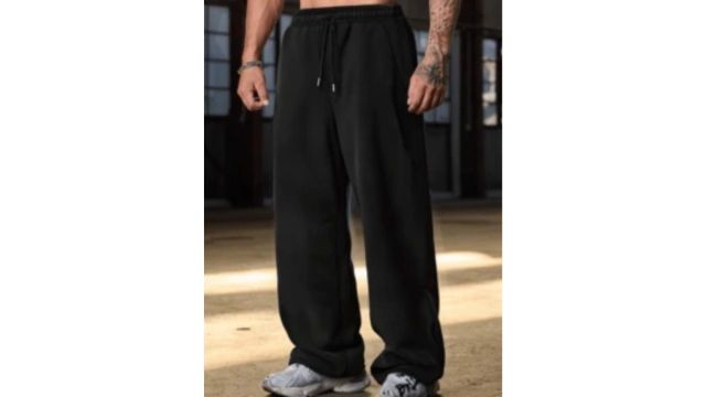 Solid Color Straight Leg Sweatpants