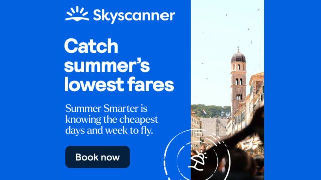 Summer’s lowest fare at Skyscanner