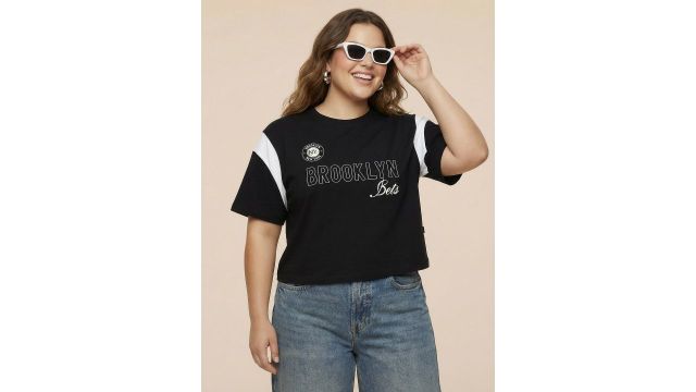 Sztori Plus Size Oversized Fit Typography Printed Pure Cotton T-shirt