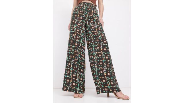 DressBerry Bandhani Inspired Wide Leg Trouser