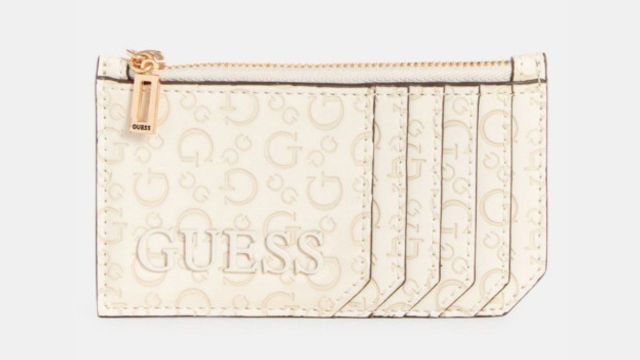 GUESS Women Textured Embossed Bowie Card Case
