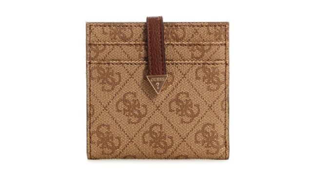 GUESS Women Typography Printed PU Card Holder