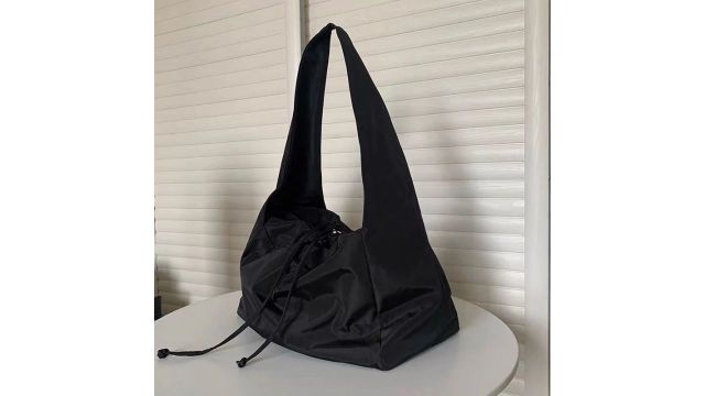 Large-capacity Nylon Messenger Bag with Canvas Accents