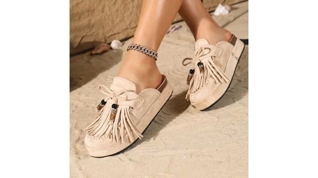 New Summer 2025 Tassel Bow Bohemian Style Women’s Mule