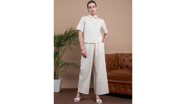 Noi Linen Shirt With Trousers