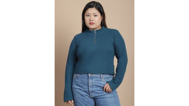 Rigo half-zip crop top