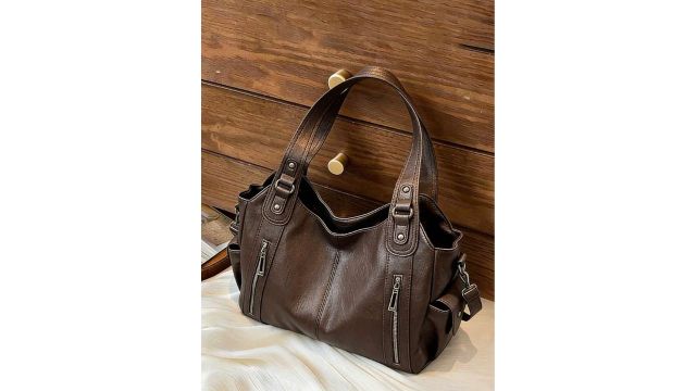 large-capacity retro shoulder bag