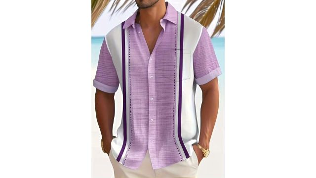 tropical-print short-sleeve shirt