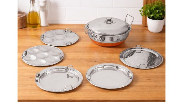 WayMore Stainless Steel Multi Kadai with Copper Bottom