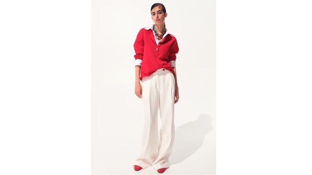 Wide tailored trousers