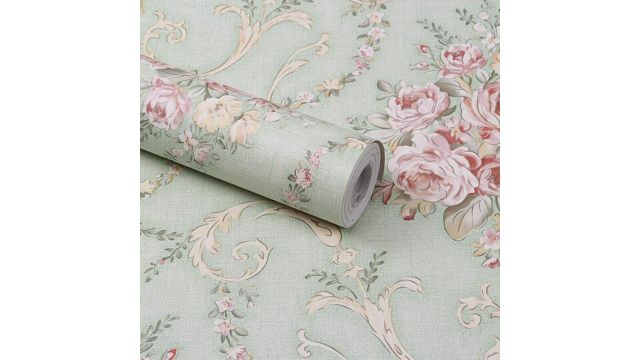 Wolpin Sage Green Botanical Wall Stickers