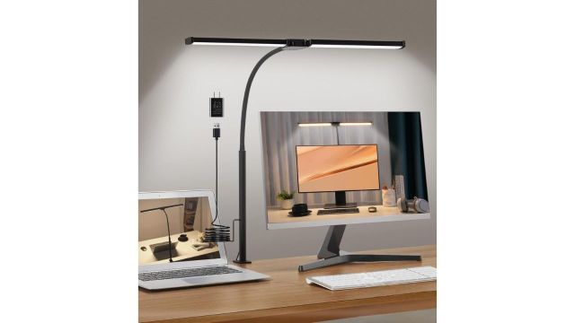 XERGY Double Head LED Desk Clamp Lamp