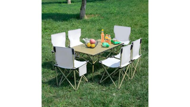 XOXZONE Aluminum Portable Roll up Picnic Table