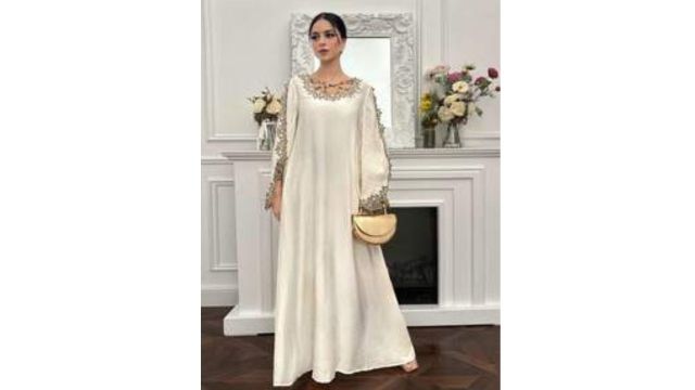 Yasmyna Women's Loose Long Sleeve Arabic Style Dress